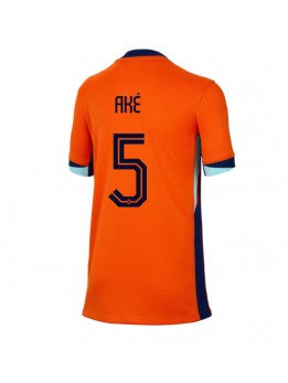 Niederlande Nathan Ake #5 Heimtrikot für Frauen EM 2024 Kurzarm